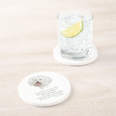 Bichon Frise Rainbow Bridge Zandsteen Onderzetter (Zijkant)