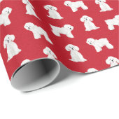 Bichon Frise Red Kerstmis Cadeaupapier (Rol Hoek)