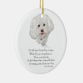Bichon Frise Regenboogbrug Keramisch Ornament (Rechts)