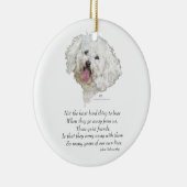 Bichon Frise Regenboogbrug Keramisch Ornament (Rechts)