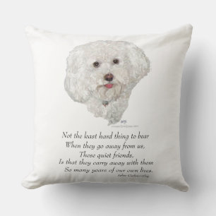 Bichon Frise Regenboogbrug Kussen