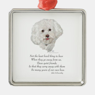 Bichon Frise Regenboogbrug Metalen Ornament
