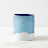 Bichon Frise Reindekerst Tweekleurige Koffiemok (Center)