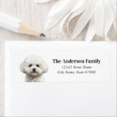 Bichon Frise retouradreslabels Etiket (Insitu)