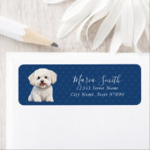 Bichon Frise retouradreslabels Etiket (Insitu)