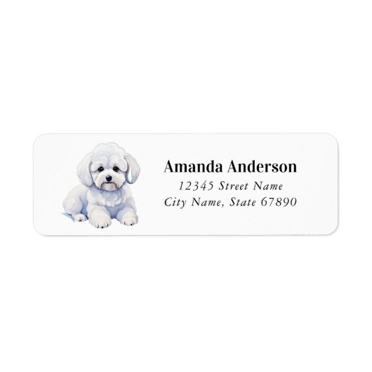 Bichon Frise retouradreslabels Etiket (Voorkant)
