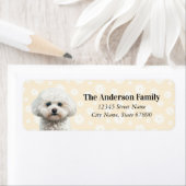 Bichon Frise retouradreslabels Etiket (Insitu)