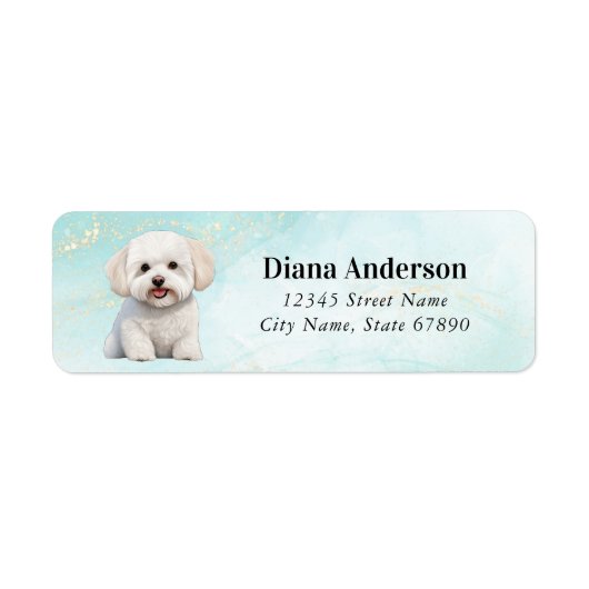 Bichon Frise Retouradreslabels Etiket (Voorkant)