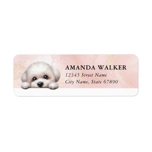 Bichon Frise Return Address Labels (Voorkant)