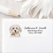 Bichon Frise Return-adres Etiket (Insitu)