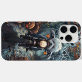 Bichon Frise rijdt op motorfiets Halloween eng Case-Mate iPhone Case (Achterkant (horizontaal))