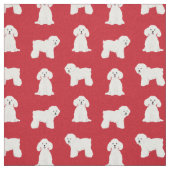 Bichon Frise rode kerstmis Stof (Swatch)