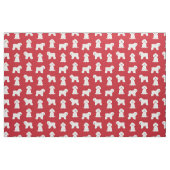Bichon Frise rode kerstmis Stof (Fat Quarter)