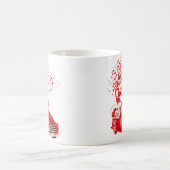 bichon frise rode vrachtwagen valentijn vlinder koffiemok (Center)