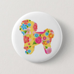 Bichon Frise Ronde Button 5,7 Cm