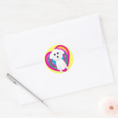 Bichon Frise Ronde Sticker (Envelop)