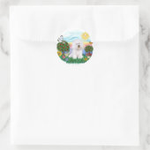 Bichon Frise Ronde Sticker (Tas)