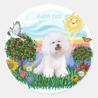 Bichon Frise Ronde Sticker