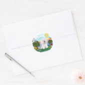 Bichon Frise Ronde Sticker (Envelop)
