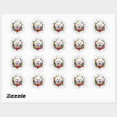 Bichon Frise ronde Stickers (Vel)