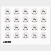 Bichon Frise Sailor Boy Blue Ronde Sticker (Vel)
