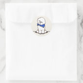 Bichon Frise Sailor Boy Blue Ronde Sticker (Tas)