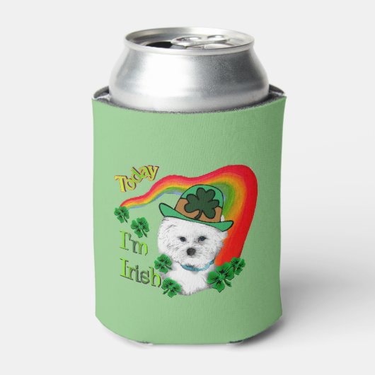 Bichon Frise Saint Patricks Day Blikjeskoeler (Blikje Voorkant)