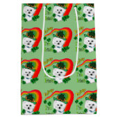Bichon Frise Saint Patricks Day Medium Cadeauzakje (Achterkant)