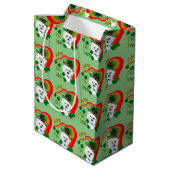 Bichon Frise Saint Patricks Day Medium Cadeauzakje (Achterkant Gekanteld)