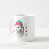 Bichon Frise Santa Paws Koffiemok (Voorkant links)
