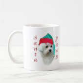 Bichon Frise Santa Paws Koffiemok (Links)