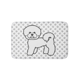 Bichon Frise Schattige Cartoonhond Illustratie Badmat