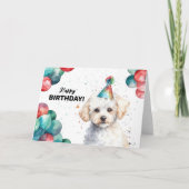 Bichon Frise Schattige Pet White Dog Portrait Verj Kaart (Voorkant)