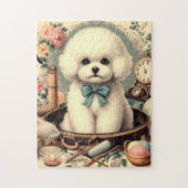  Bichon Frisé Schilderij Legpuzzel (Verticaal)