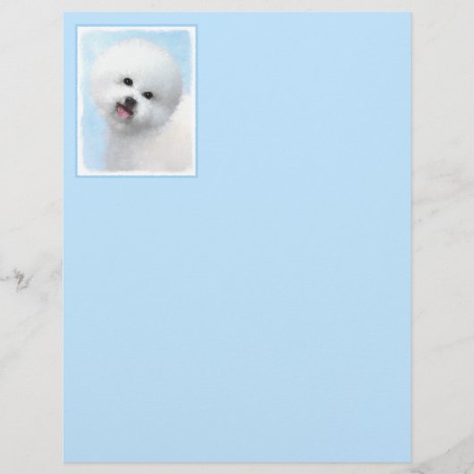 Bichon Frise-schildering - Cute Original Dog Art (Voorkant)