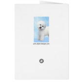 Bichon Frise-schildering - Cute Original Dog Art (Achterkant)