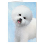 Bichon Frise-schildering - Cute Original Dog Art (Voorkant)