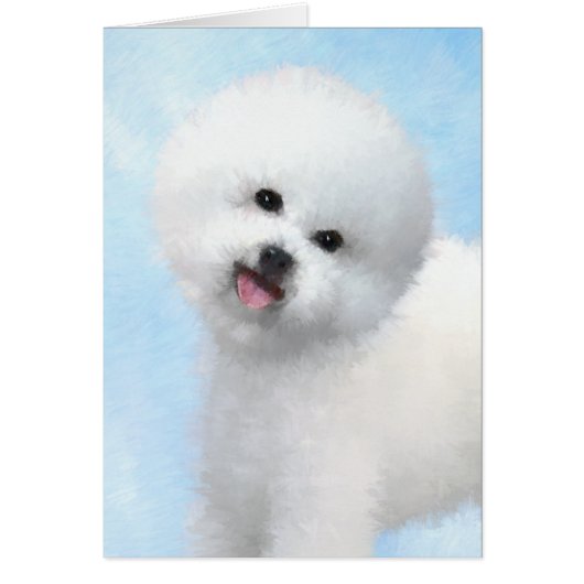 Bichon Frise-schildering - Cute Original Dog Art (Voorkant)