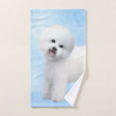 Bichon Frise-schildering - Cute Original Dog Art Bad Handdoek (Handdoek)
