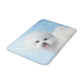 Bichon Frise-schildering - Cute Original Dog Art Badmat (Gekanteld)