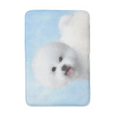 Bichon Frise-schildering - Cute Original Dog Art Badmat (Voorkant Verticaal)