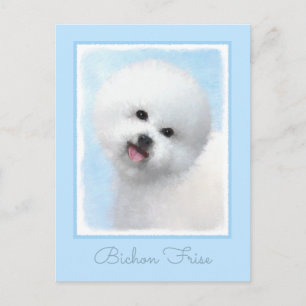 Bichon Frise-schildering - Cute Original Dog Art Briefkaart