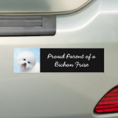 Bichon Frise-schildering - Cute Original Dog Art Bumpersticker (Op auto)