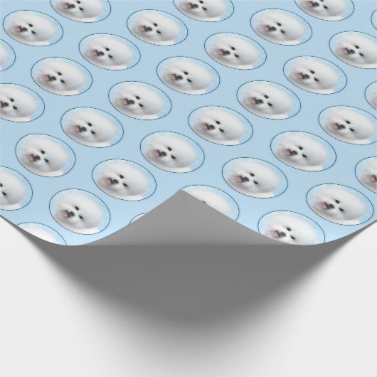 Bichon Frise-schildering - Cute Original Dog Art Cadeaupapier (Hoek)