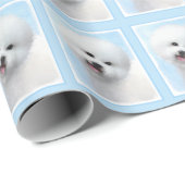 Bichon Frise-schildering - Cute Original Dog Art Cadeaupapier (Rol Hoek)