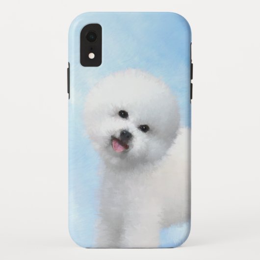 Bichon Frise-schildering - Cute Original Dog Art Case-Mate iPhone Case (Achterkant)