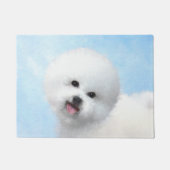 Bichon Frise-schildering - Cute Original Dog Art Deurmat (Voorkant)