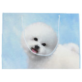Bichon Frise-schildering - Cute Original Dog Art Groot Cadeauzakje (Achterkant)