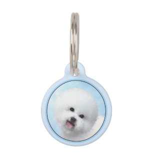 Bichon Frise-schildering - Cute Original Dog Art Huisdierpenning