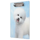 Bichon Frise-schildering - Cute Original Dog Art Klembord (Links)